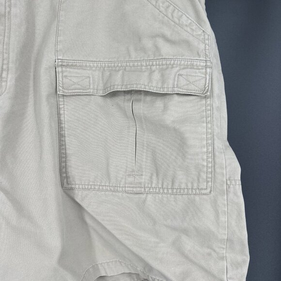 Cabelas Shorts Tan Sz 46 Utility Short Mens Cotton Canvas Cargo Hiking - Picture 3 of 8